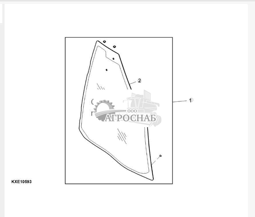 Правая дверь, ремонтный комплект 